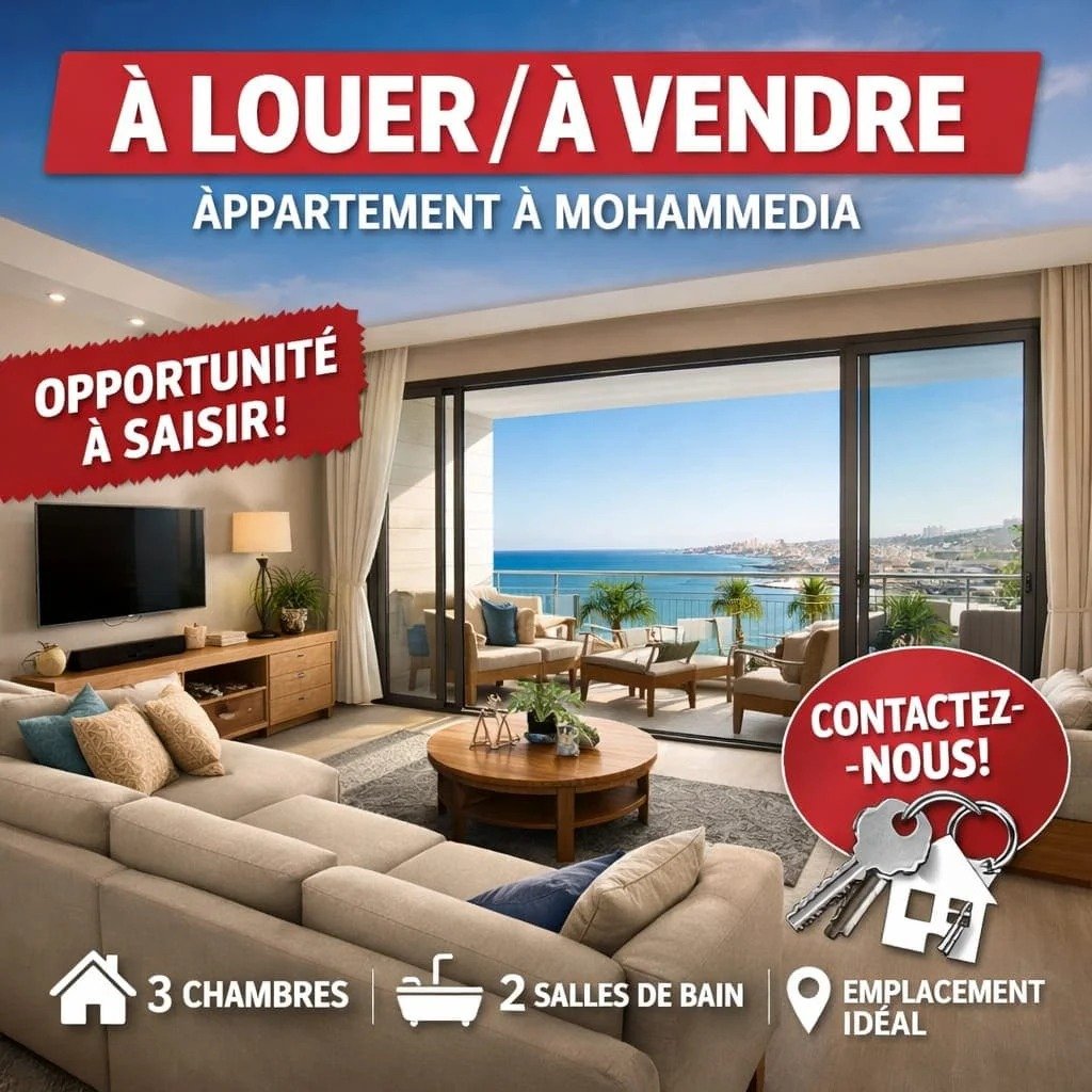 appartement a louer ou a vendre a Mohmadia