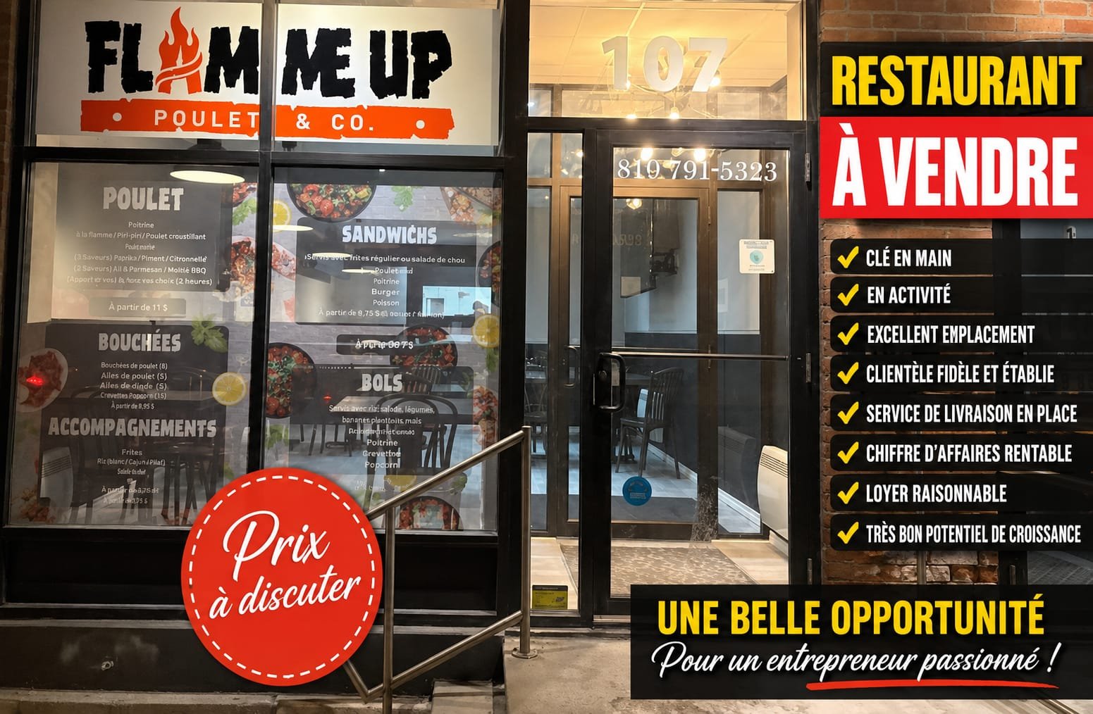 🍽️ RESTAURANT À VENDRE – QUÉBEC 🍽️