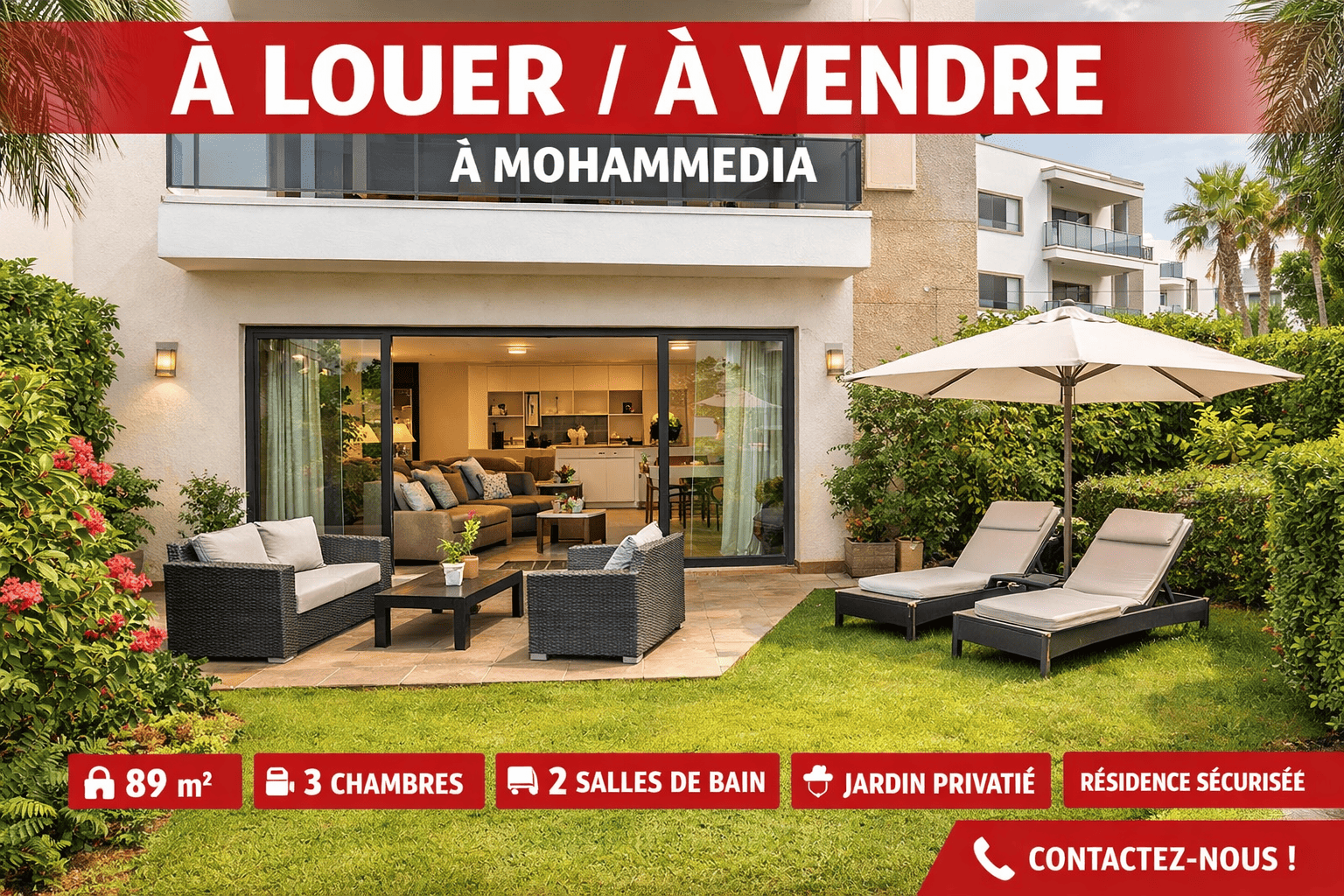 appartement a louer ou a vendre a Mohmadia